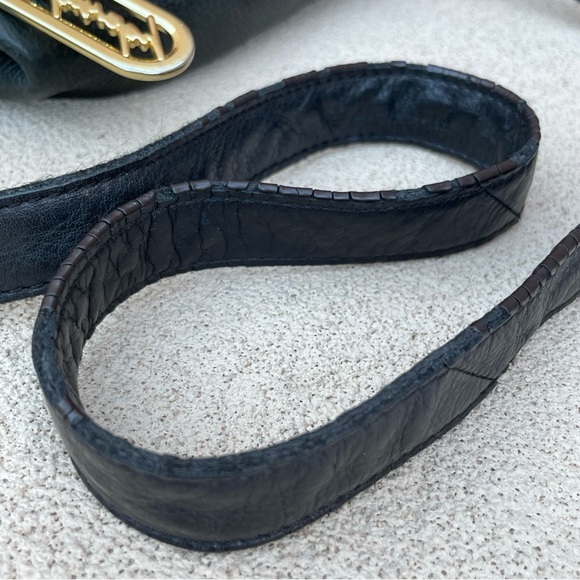B.Makowsky “Jaimie” Black Pebble Leather  Convertible Shoulder/Crossbody Bag - Picture 11 of 12